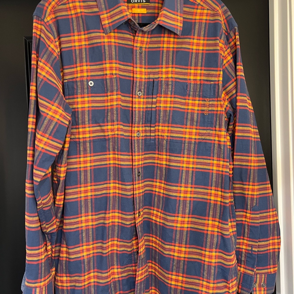 Orvis Men's Vibrant Plaid Button-Down Shirt